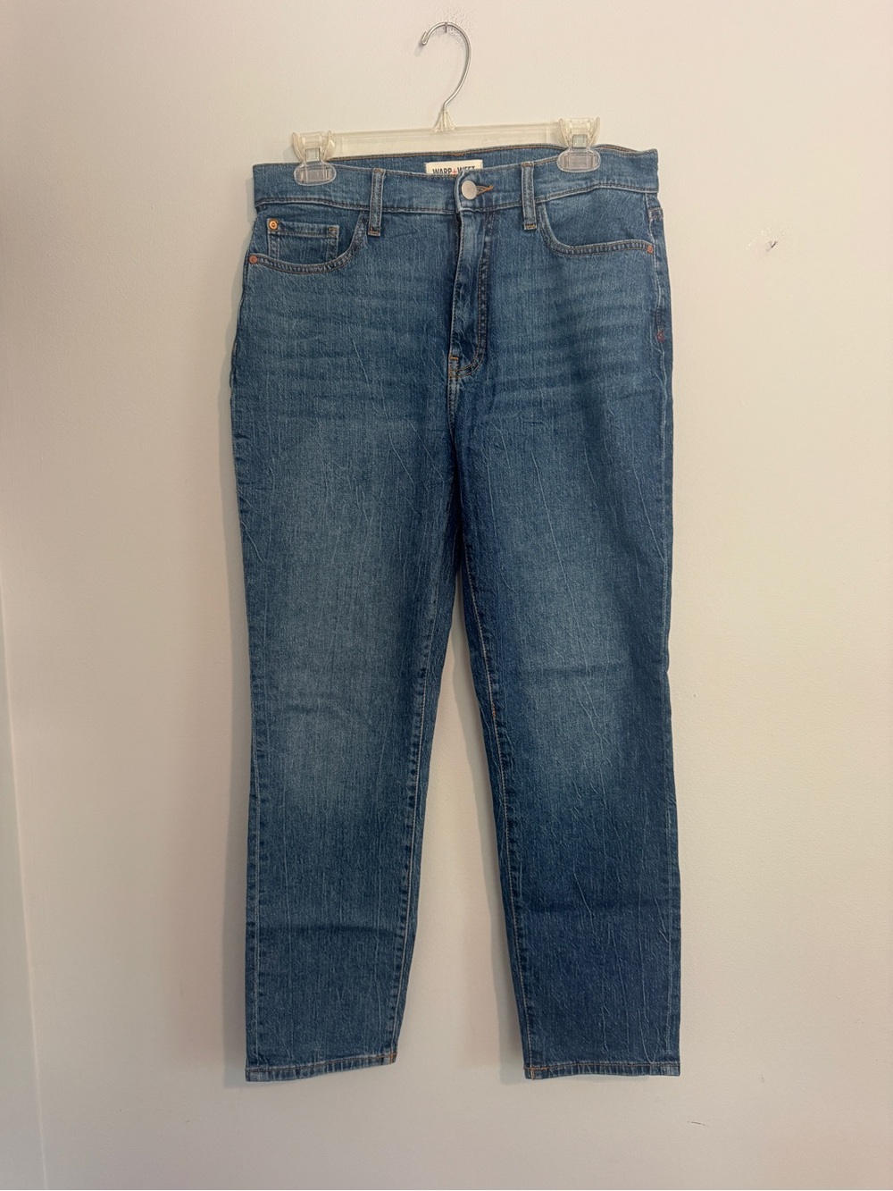 Warp + Weft Sun Friedman Memorial High-Rise Slim Jeans- 8